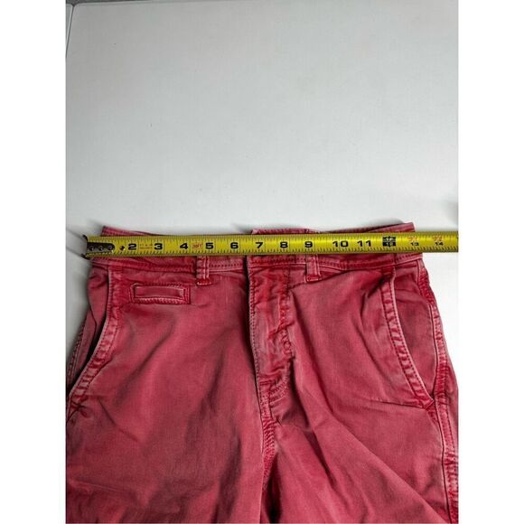 American Eagle Shorts Mens Red/Pink Sz 26 Longer Length Chino Zip Pockets Cotton - Picture 7 of 9